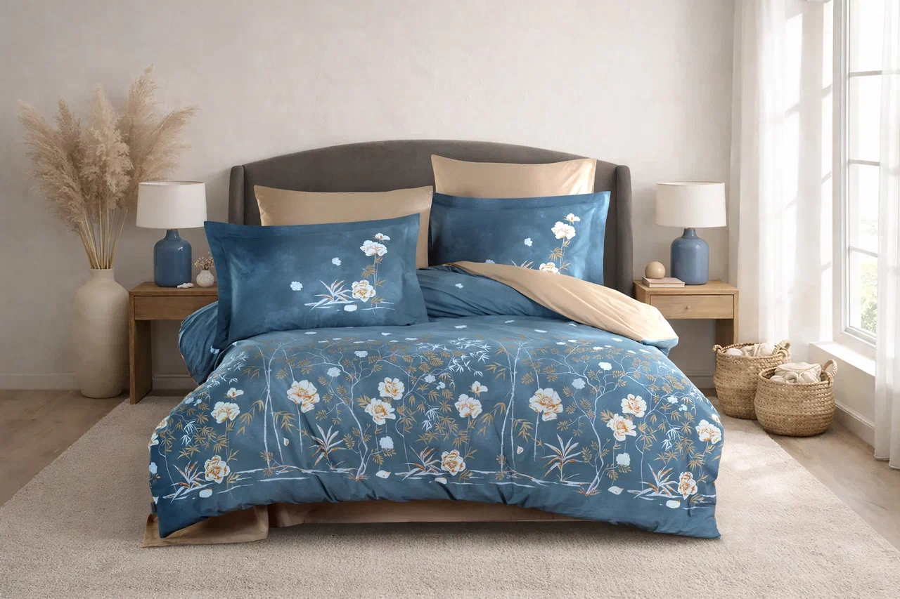 hobby-cift-kisilik-poplin-nevresim-berina-gold-17305.webp Çift Kişilik Poplin Nev Parlin Aqua - Görsel 1