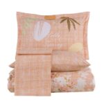 Çift Kişilik Poplin Nev Lily Somon - Görsel 4