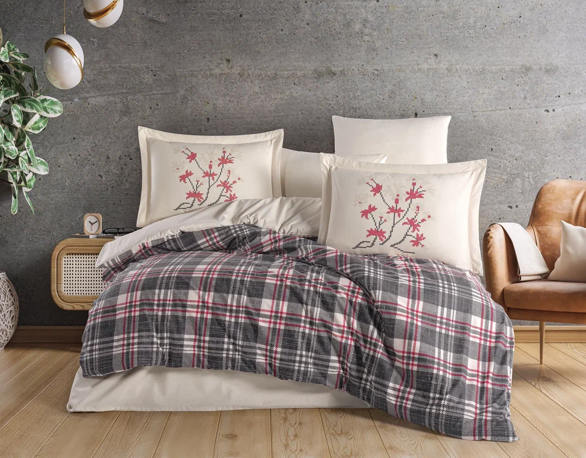 hobby-cift-kisilik-poplin-nevresim-larmina-sky-17010.webp Çift Kişilik Poplin Nev Margeret Siyah - Görsel 1