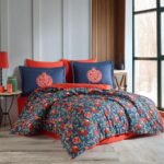 Çift Kişilik Poplin Nev Plenty Kırmızı