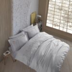 Çift Kişilik Poplin Premium Nakışlı Nev Diva Gri