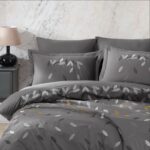 Çift Kişilik Poplin Premium Nakışlı Nev Lidia Gri - Görsel 2