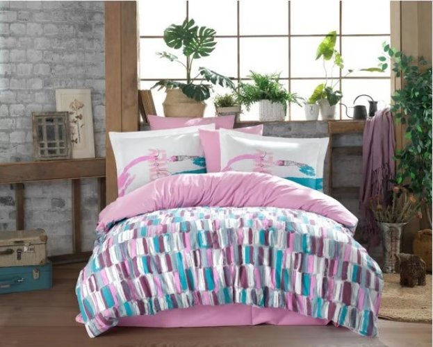 hobby-kingsize-poplin-nevresim-amanda-gri-17063.jpg Kingsize Poplin Nev Pembe - Görsel 1