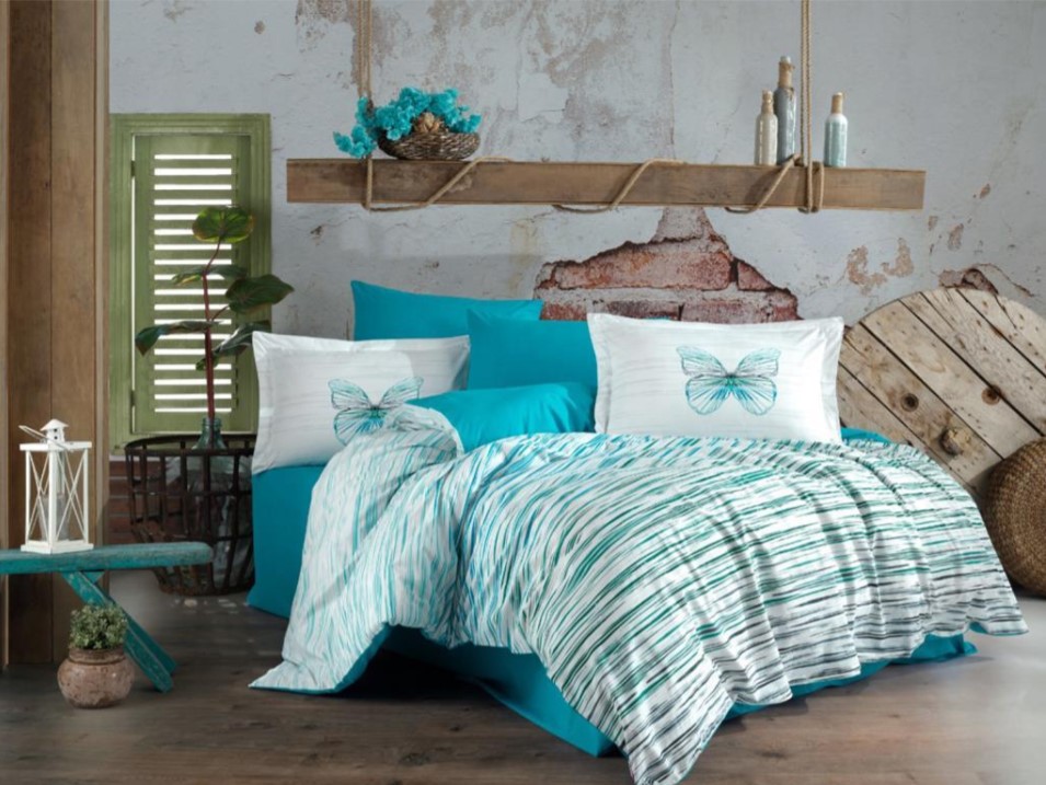 hobby-kingsize-poplin-nevresim-belinda-sari-17054.jpg Kingsize Poplin Nev Eldora Turkuaz - Görsel 1