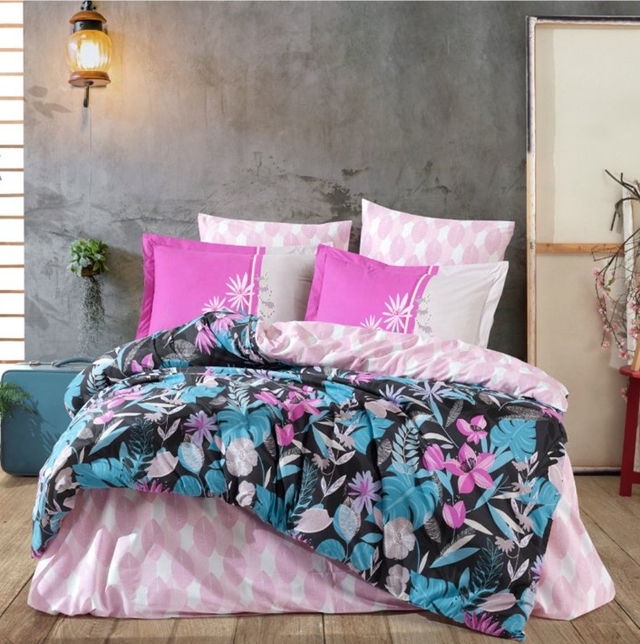hobby-kingsize-poplin-nevresim-eldora-fusya-17060.jpg Kingsize Poplin Nev a Fuşya - Görsel 1