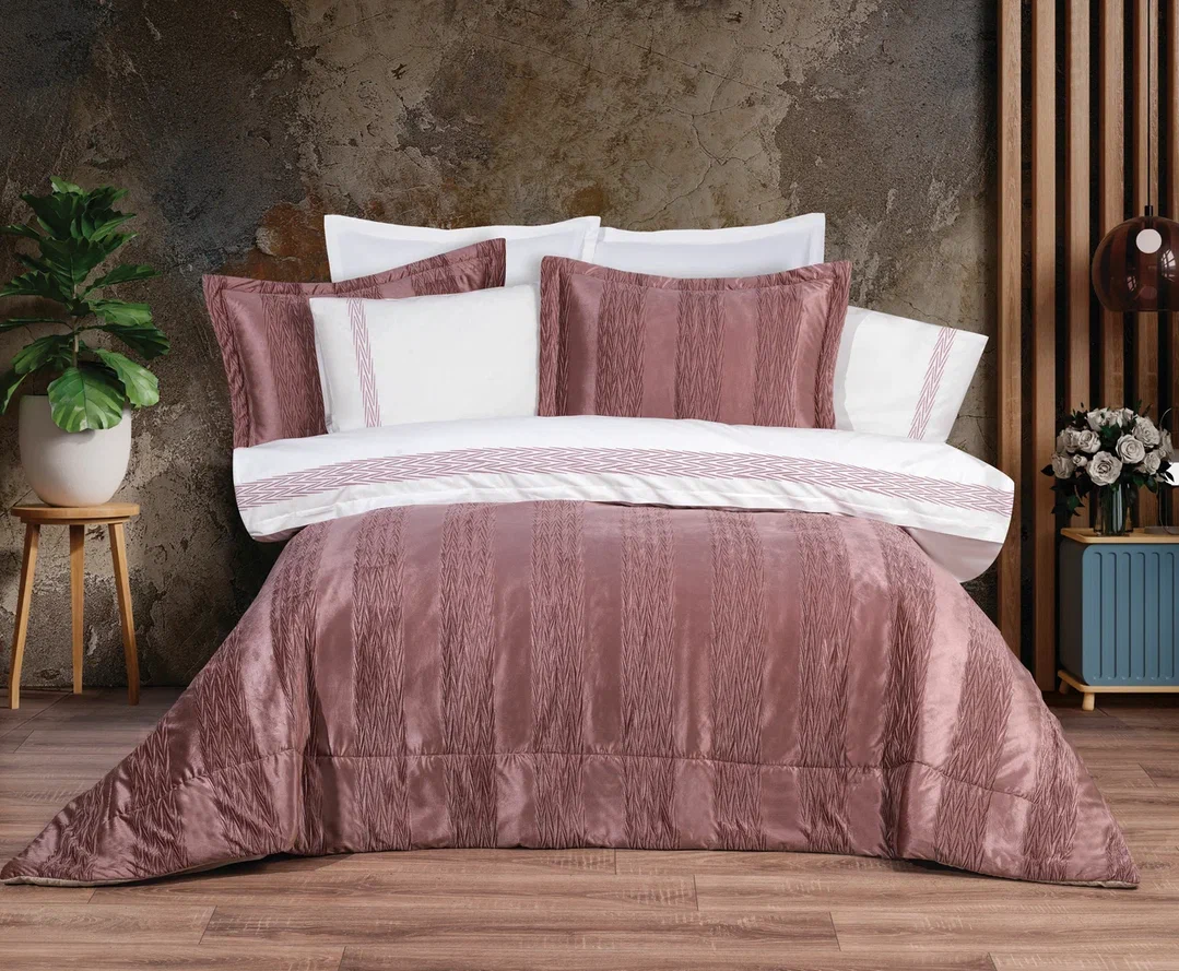 hobby-kingsize-poplin-nevresim-eldora-fusya-17266.webp Nirvana Yatak Örtüsü Seti Pembe - Görsel 1