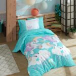 Tek Kişilik Poplin Nev Takımı Magical Aqua