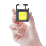 HS-37 Led Anahtarlıklı Cep Boy Cob Led Metal Kasa Mıknatıslı Şişe Açacağı Usbli Şarj Edilebilir El Feneri - Görsel 5