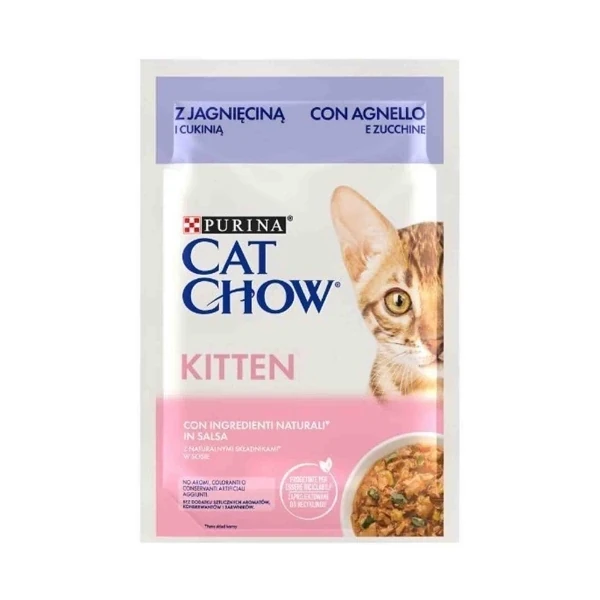 image-1080-png.png Cat Chow Kuzu Etli ve Kabaklı Pouch Yavru Konserve Kedi sı 85 gr - Görsel 1