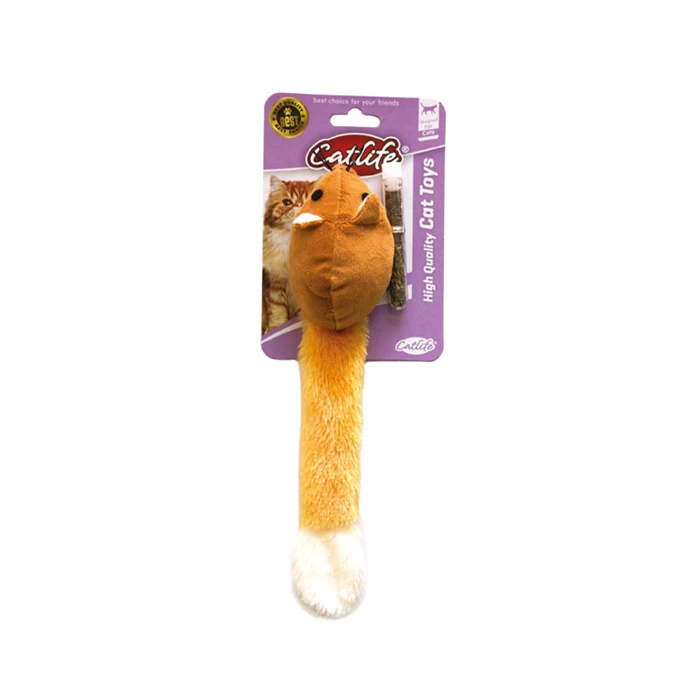 image-1728-png-17421156198472.png Catlife Catnipli Peluş Uzun Kuyruklu Fare Kedi Oyuncağı 26 cm - Görsel 1