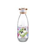 İnek Tasarımlı Sevimli Cam Suluk - Süt Şişesi 1000 ML - Görsel 2