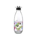 İnek Tasarımlı Sevimli Cam Suluk - Süt Şişesi 1000 ML - Görsel 5