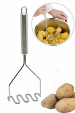 İnox Paslanmaz Metal Patates Ezici Püre Yapıcı 27 cm - Görsel 2