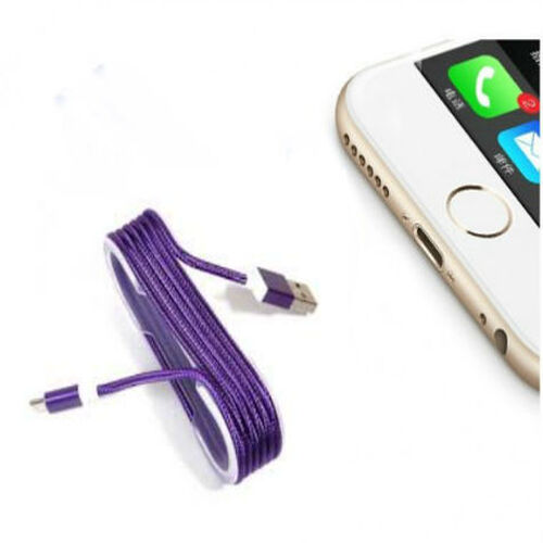 iphone-or-1398-1.jpg Örgü Şeklinde Renkli Çelik Şarj Data Kablosu - Mor - Görsel 1