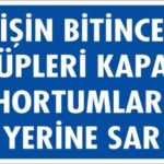 Hortumları Yerine Sar Uyarı Levhası - 25x35 cm