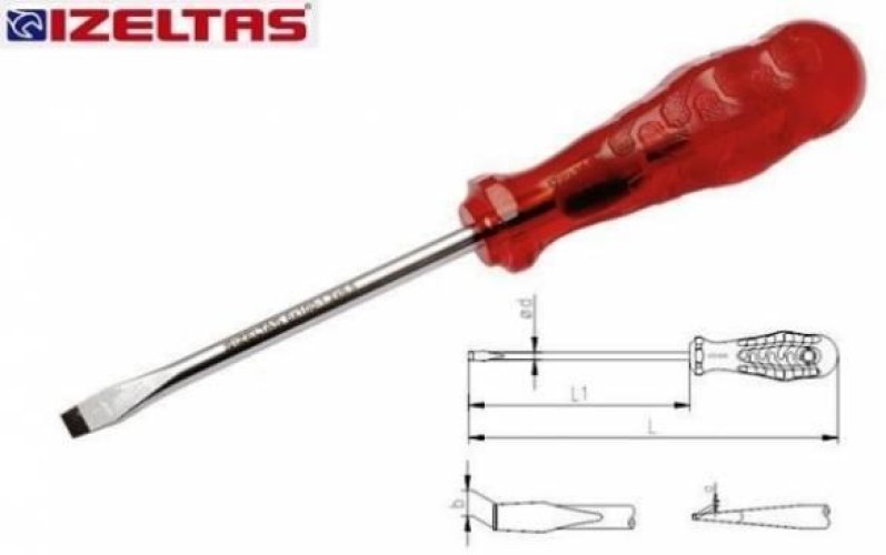 izeltas-kraft-duz-tornavida-4x80-29922.jpg İzeltaş Kraft Düz Uçlu Tornavida - 4x80 mm - Görsel 1
