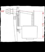 Japar 1/2" Kapatmalı Sessiz Dolum Flatörü - Görsel 2