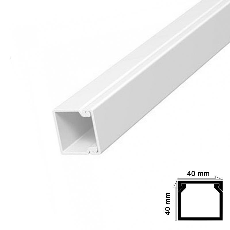 kablo-kanali-40x40-mm-2-metre-23924.jpg Kablo Kanalı 40x40 mm - 2 Metre (Dekoratif Tip) - Görsel 1