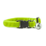 Kedi Boyun Tasması Kadife Dokulu Çanlı 1*30 cm Neon Sarı