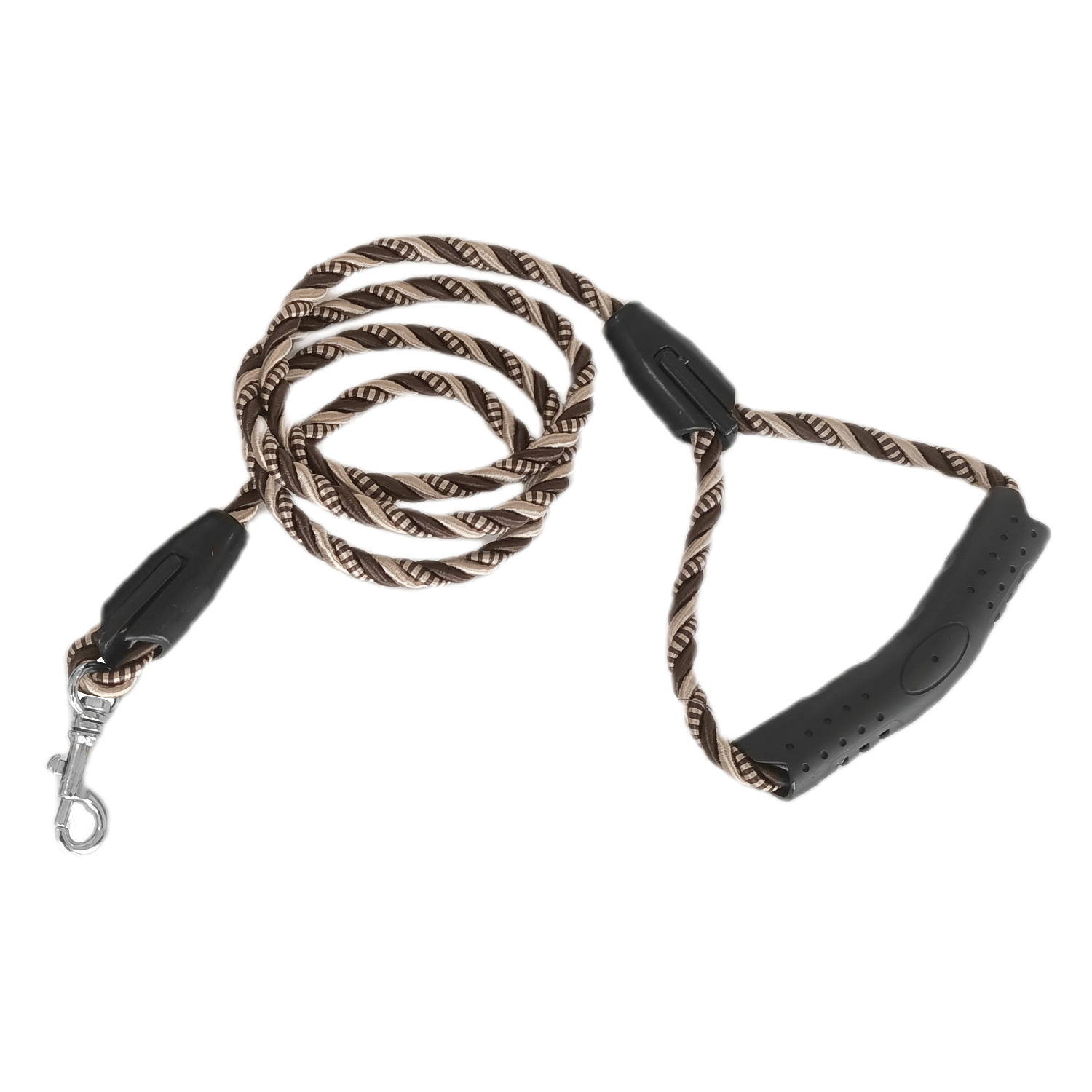 kahve-krem-halat-1-1-png.png Üçlü Sarmallı Köpek Gezdirme Halatı 1 cm-120 cm Kahve - Görsel 1