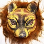 Kahverengi lı Kaplan Aslan Leopar Maskesi Mega Peluş 32 No