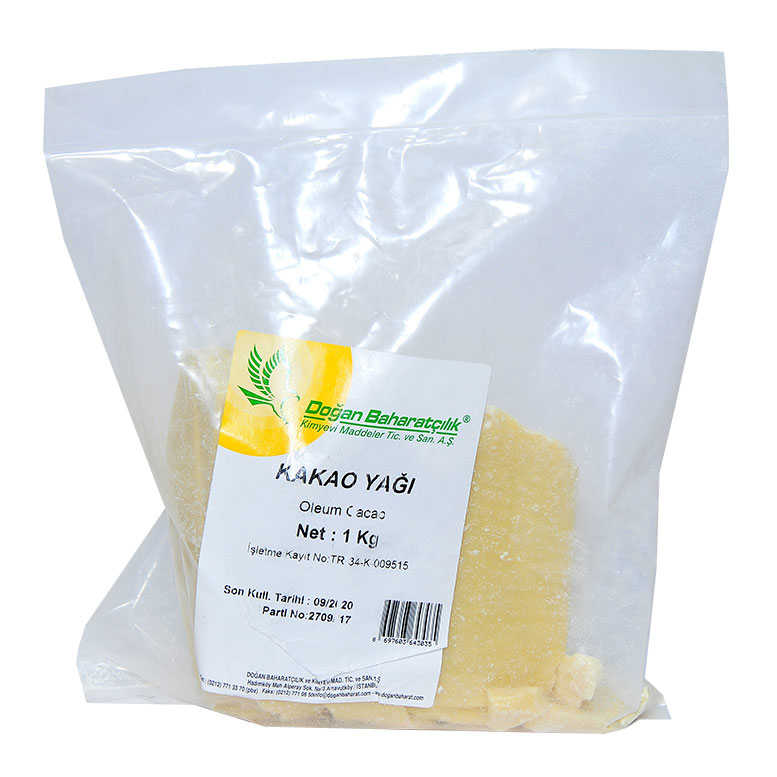 Kakao Yağı 1Kg - Doğan Kakao Yağı 1000 Gr Paket - Görsel 1