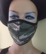 Kamuflaj Desenli Çift Katlı Tasarım Maske - Görsel 2