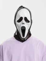 Kapşonlu Çığlık Maskesi Scream Maskesi - Hayalet Maskesi 33x21 cm - Görsel 2