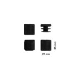 Kare Profil İç Tapa - 25x25 mm (4 Adet)
