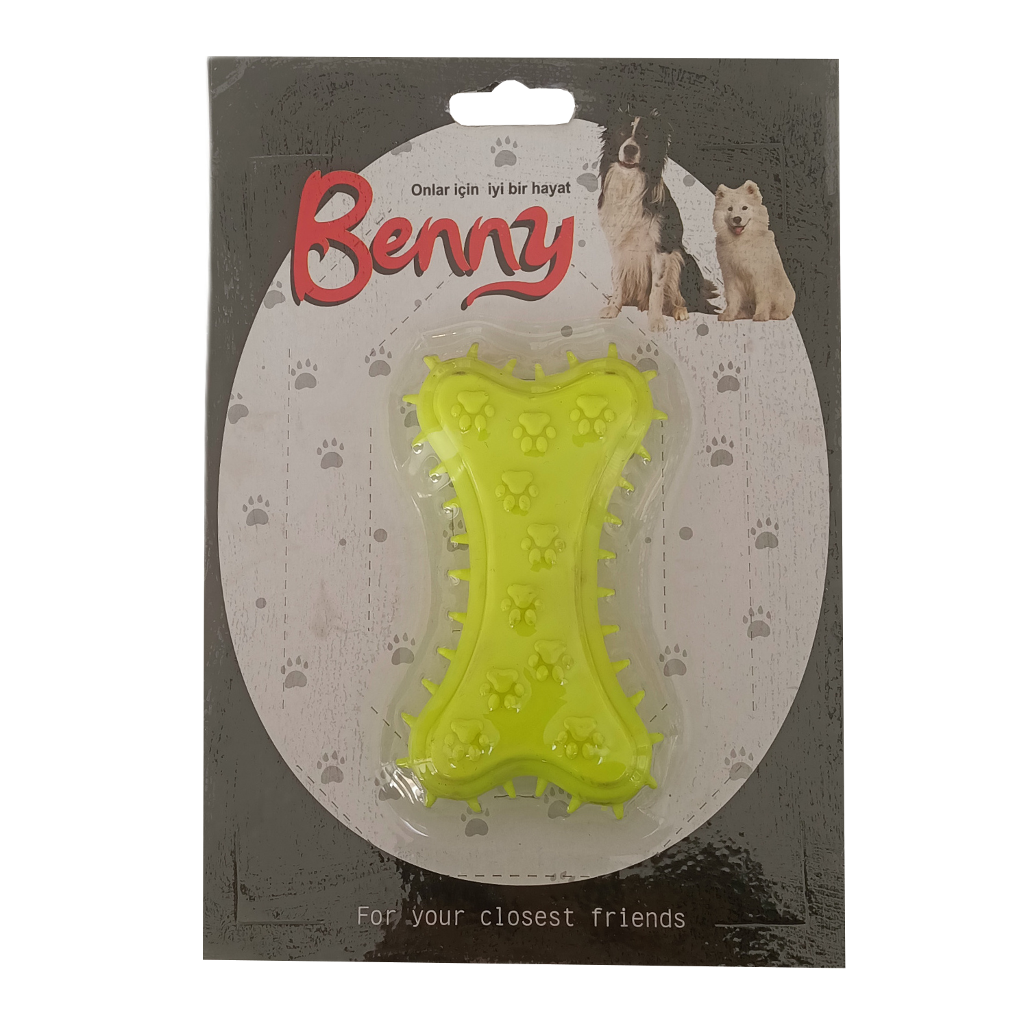 kemik-3-png.png Benny Köpek Oyuncağı Kemik 5.5 x 10 cm Sarı - Görsel 1