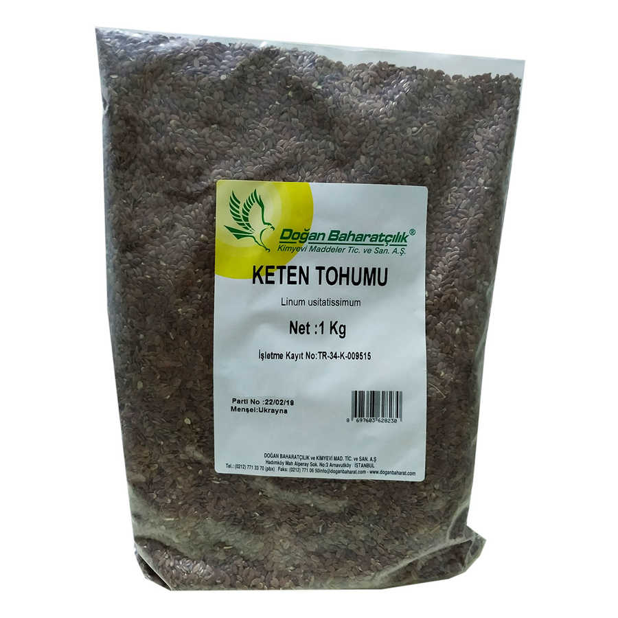 Keten Tohumu Tane 1000 Gr Pkt - Doğan Keten Tohumu Tane Doğal 1000 Gr Paket - Görsel 1