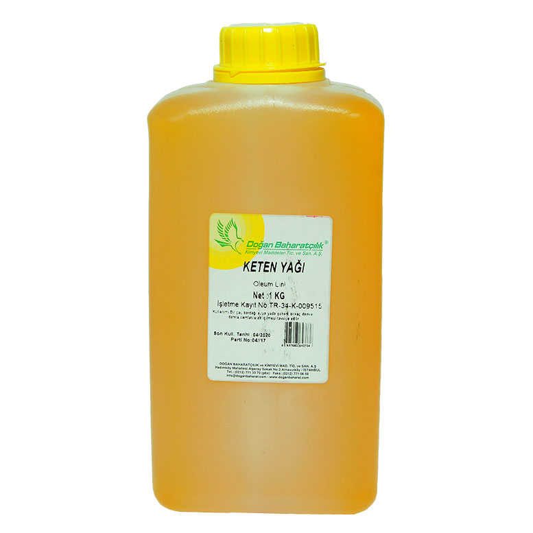 Keten Yağı 1Kg - Doğan Keten Yağı Pet Bidon 1000 Gr - Görsel 1