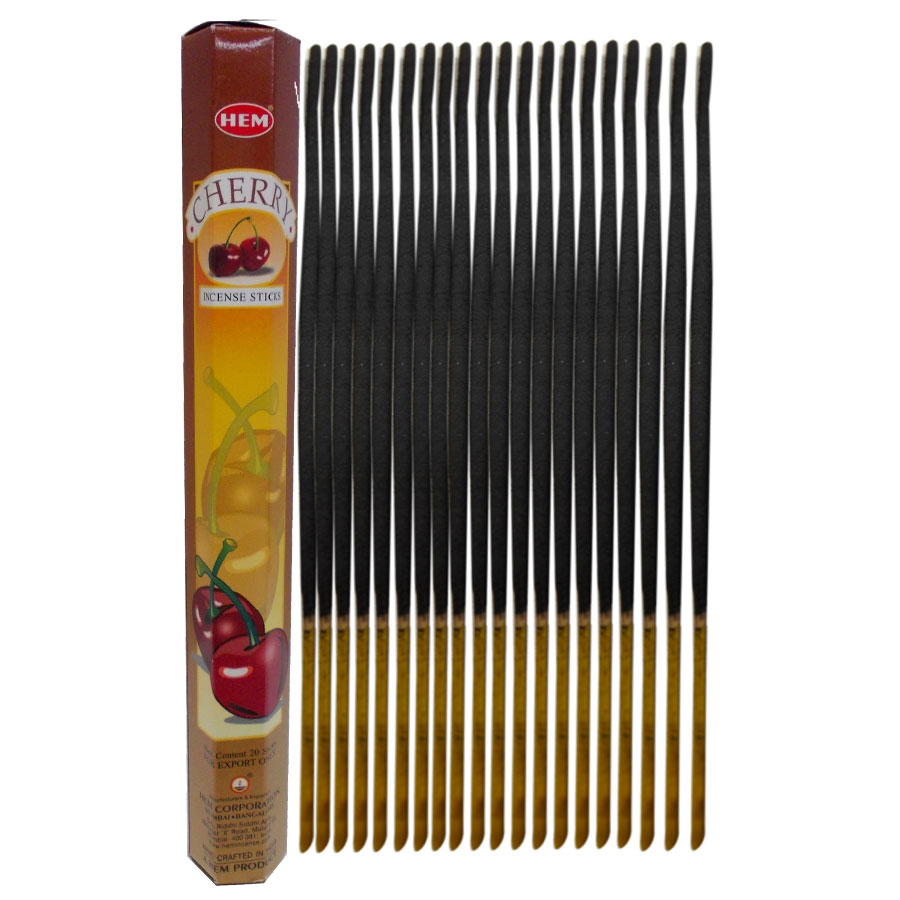Kiraz Tütsü - Cherry İncense Sticks - Hem Tütsü Kiraz Kokulu 20 Çubuk Tütsü - Cherry - Görsel 1