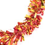 Kırmızı Altın Renk 4 cm Genişlik Garland Çift Renk Sim Süs 180 cm - Görsel 2