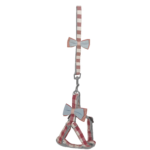 Köpek Göğüs Tasma Seti Ekose Desenli Papyonlu 1.5 cm*35-48 cm Kırmızı - Görsel 6
