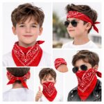 Kırmızı Kovboy Fuları Çuk Bandana Western Desenli Boyun Fuları - Görsel 2