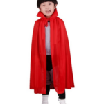 Kırmızı Renk Yakalı Pelerin Çuk Boy 90 cm