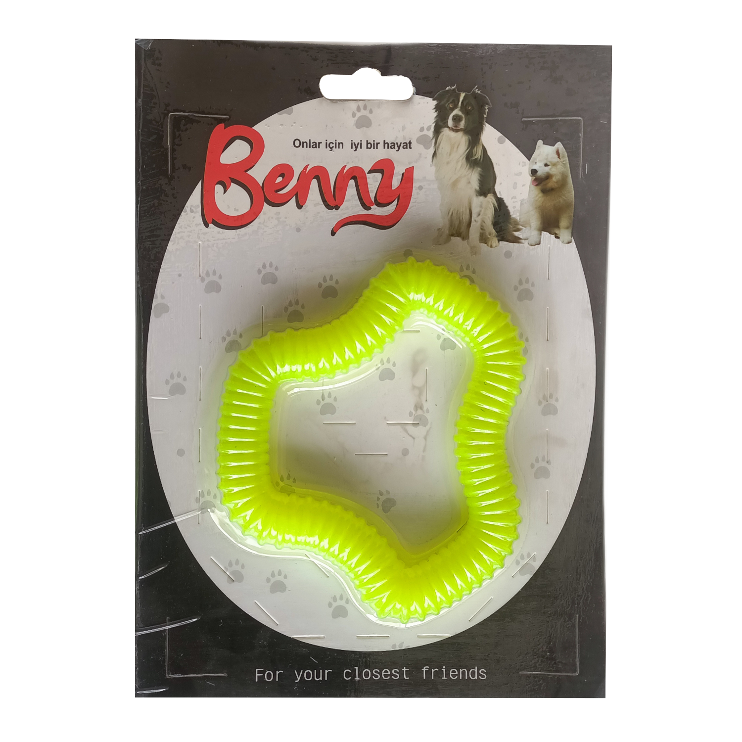 kivircik-2-png.png Benny Köpek Oyuncağı Sert 11 x 10 cm Neon Yeşil - Görsel 1