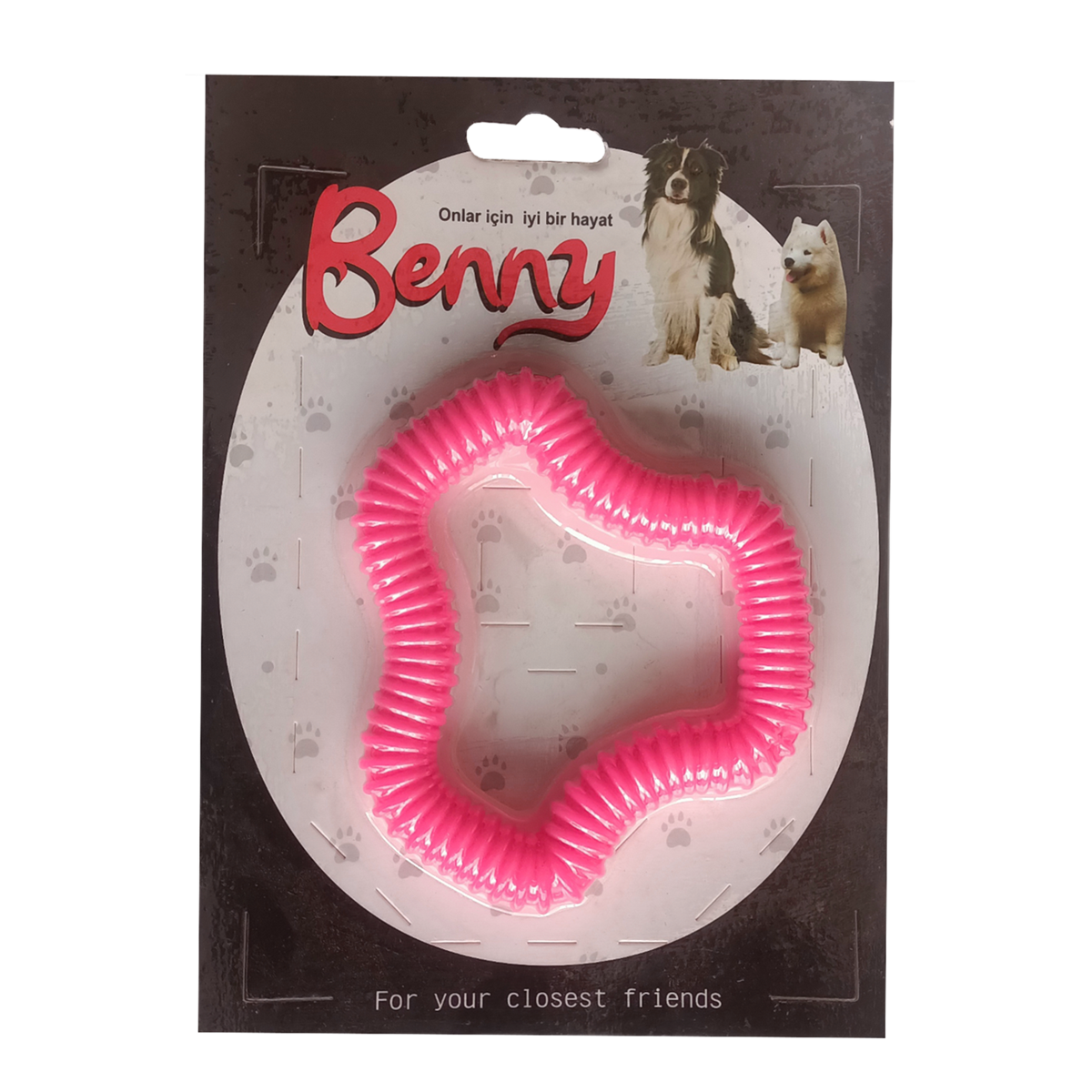 kivircik-3-png.png Benny Köpek Oyuncağı Sert 11 x 10 cm Pembe - Görsel 1