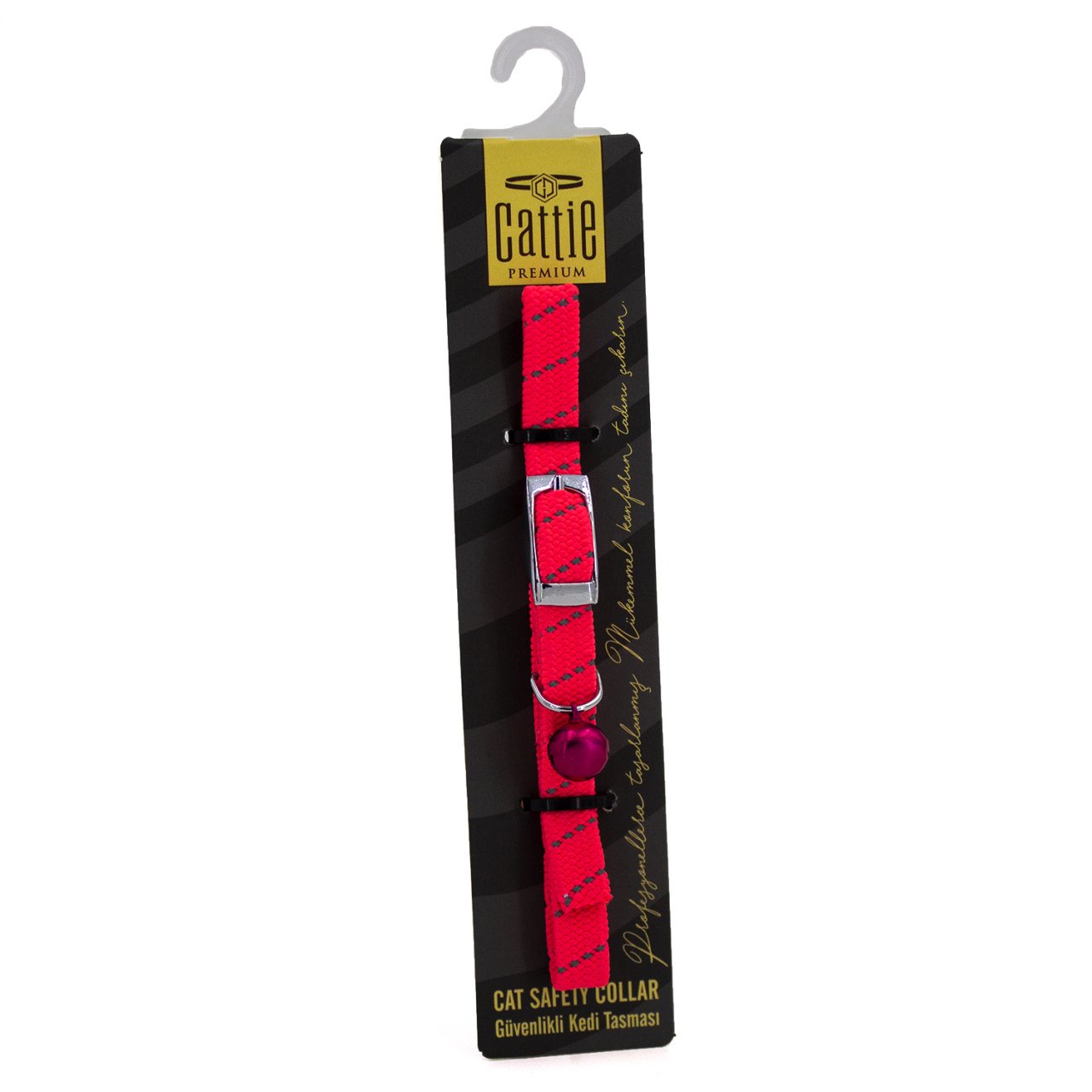 kltpink-jpg011.jpgnew.jpg Ayarlanabilir Elastik Kedi Boyun Tasması 1 cm x 30 cm Pembe - Görsel 1