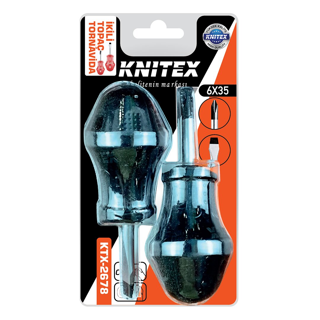 knitex-ktx-2678-2pcs-yildi-24295-1.jpg 2PCS - YILDIZ-DÜZ TOPAÇ TORNAVİDA SETİ 6X35 - Görsel 1
