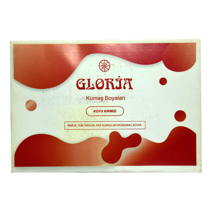 kumas-boyasi-koyu-kirmizi-10-gr-pkt-gloria-28681-88-b.jpg Kumaş Boyası Koyu Kırmızı 10 Gr Pkt - Görsel 1