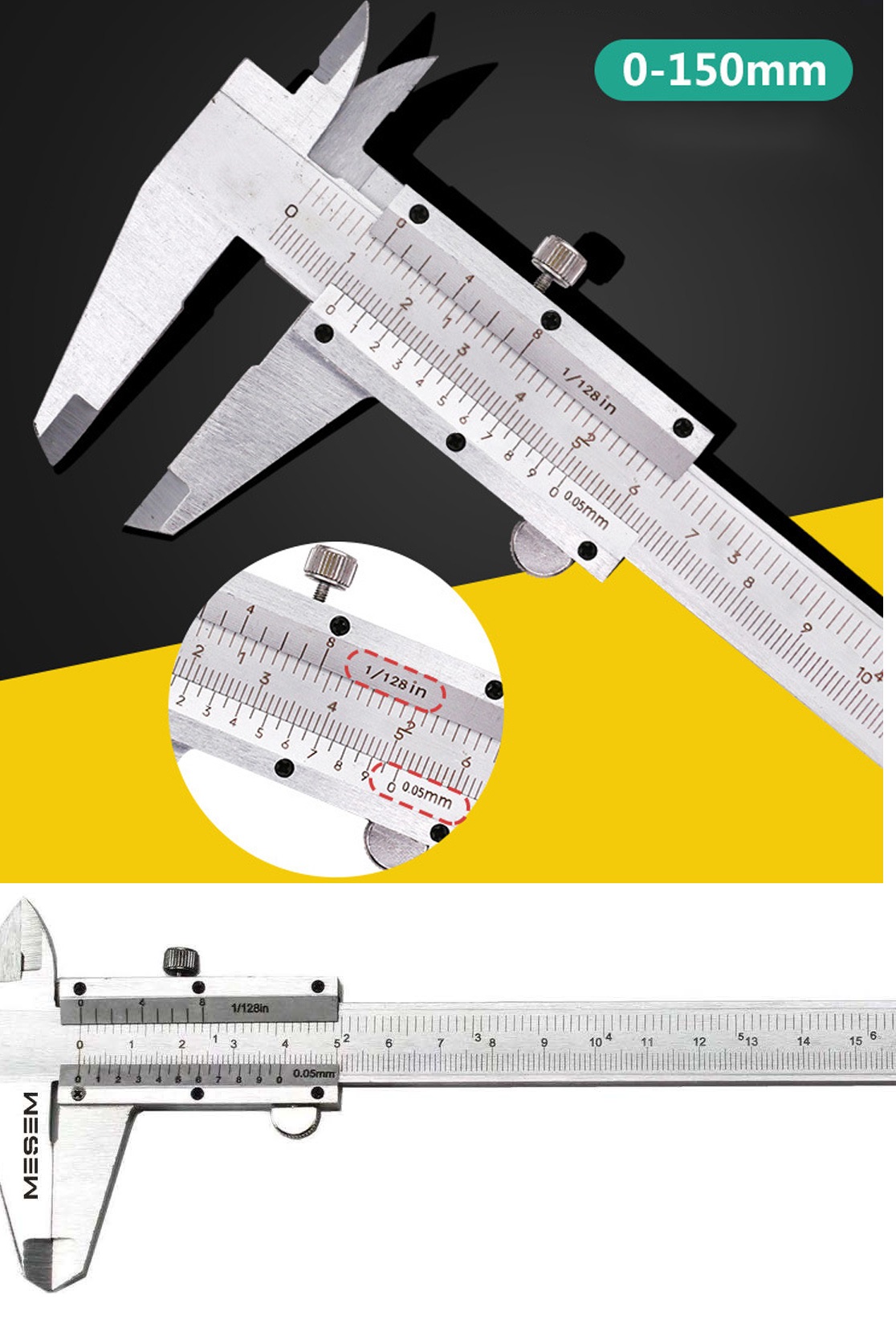 kumpas-4456-1.jpg Kumpas - Çelik Kumpas 0,01 mm - 150mm 6inc - Görsel 1