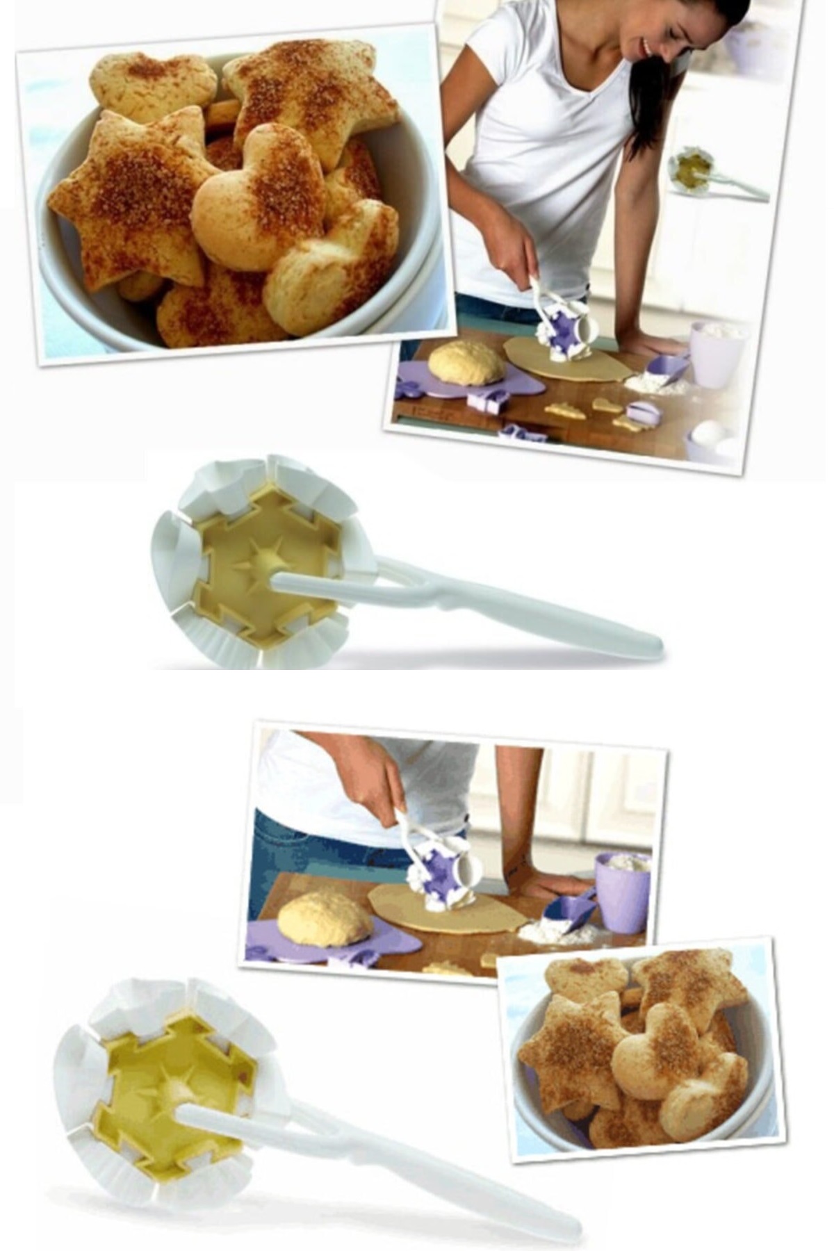 kurabiye-r-2091-1.jpg Kurabiye Ruleti - Çiçek - Kalp - Üçgen - Muffin şekillerinde Kurabiye Şekillendirici - Görsel 1