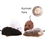 Kurmalı Kedi Eğitim Oyuncağı Tüylü Fare - Görsel 3