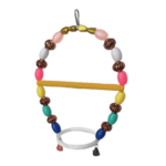 Renkli Boncuklu Oval Hlı Papağan Salıncağı 15 cm-23 cm - Görsel 5