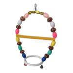 Renkli Boncuklu Oval Hlı Papağan Salıncağı 15 cm-23 cm - Görsel 6