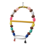 Renkli Boncuklu Oval Hlı Papağan Salıncağı 15 cm-23 cm - Görsel 3