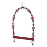 Boncuklu Ve Tünekli Kuş Salıncağı 10 cm-14 cm Bordo - Görsel 7