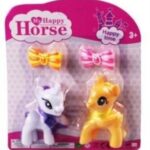 L-34-10 - PONY 2 Lİ FİGÜR SET TOKALI KARTELA BEYAZ - 1 ADET